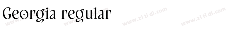 Georgia regular字体转换